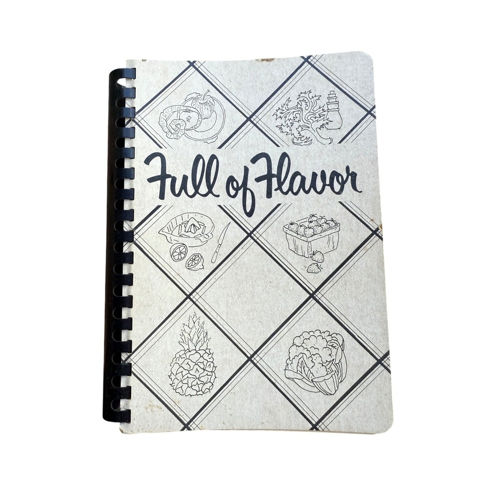 Vintage Full of Flavor Cookbook 1956 Oak Park River Forest Retro Kitchen History
